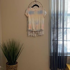 Pastel Tie-Dye Crop Top Tee